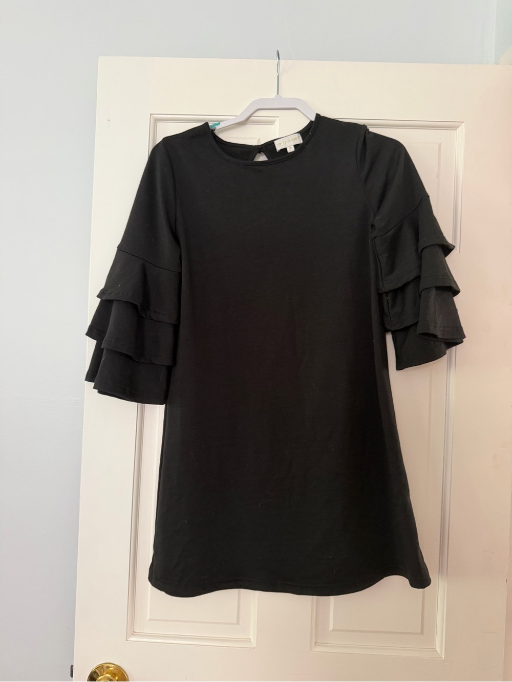 Simply Southern Black Ruffle Sleeve Dress